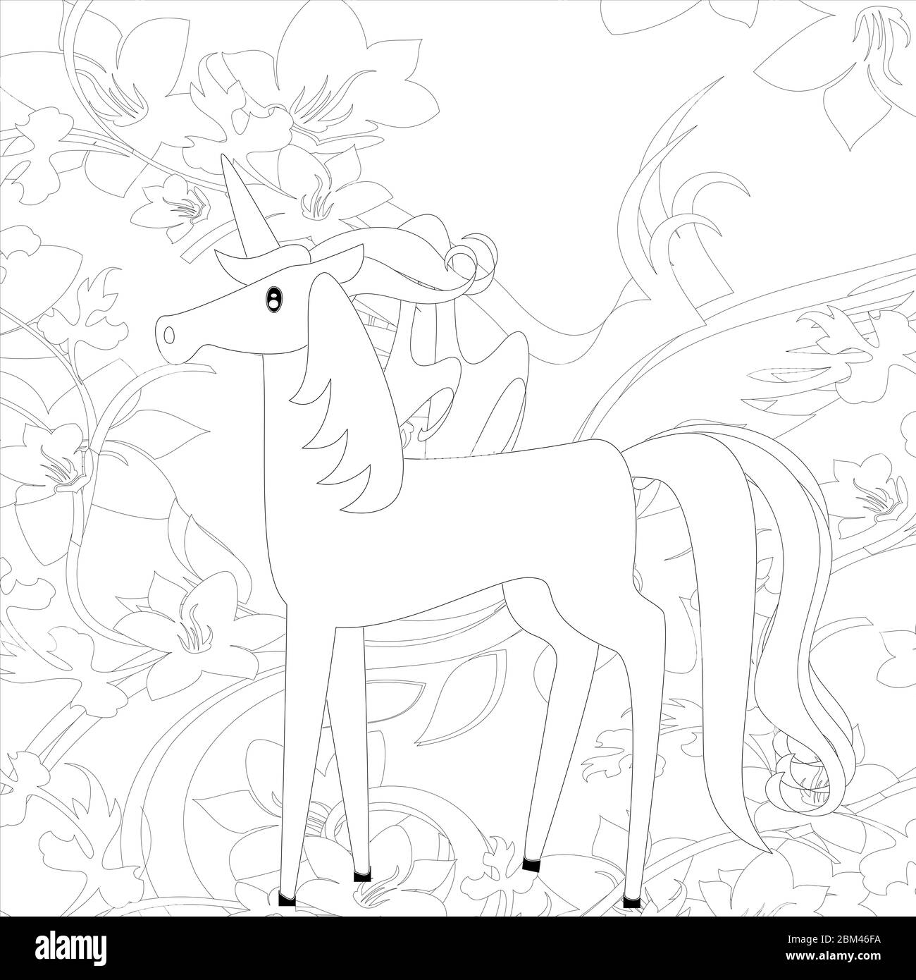 Coloring unicorn hi