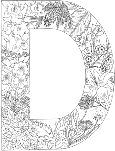 Desenho de letra d para colorir desenhos para colorir e imprimir gratis