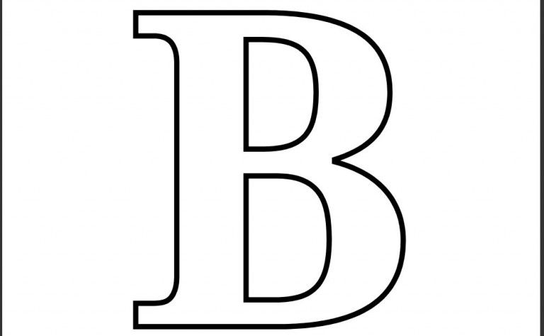 Letter b coloring pages