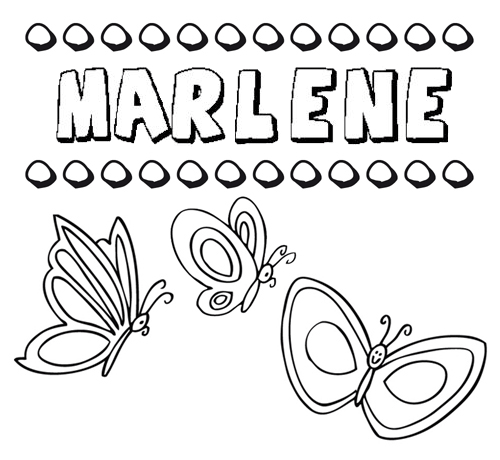 Desenho do nome marlene para imprimir e pintar imagens de nomes