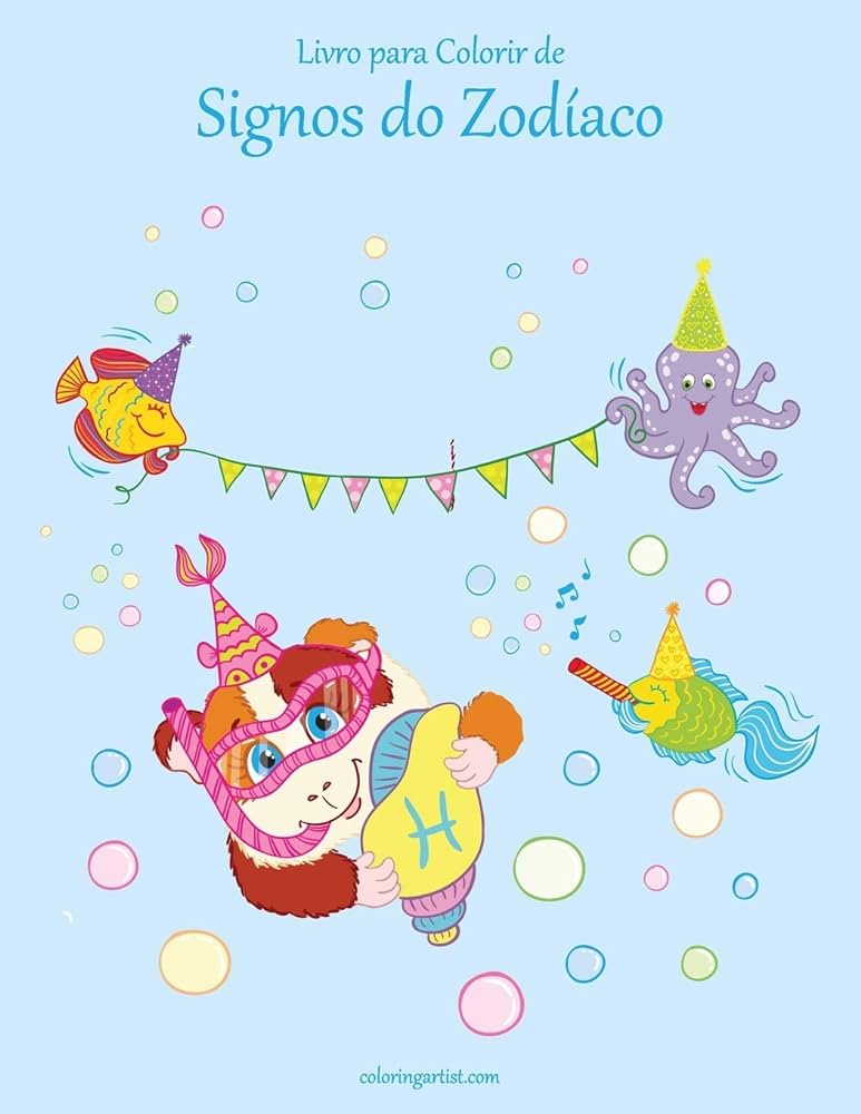 Livro para colorir de signos do zodãaco snels nick libros