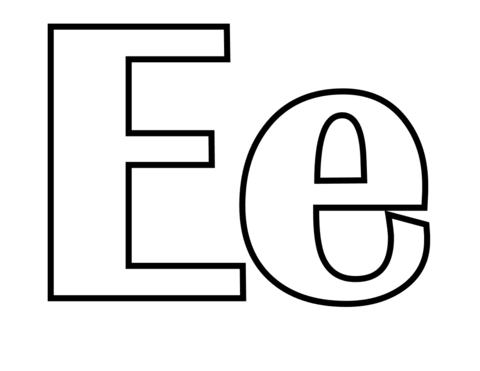 Classic letter e coloring page lettering alphabet letter e coloring letters