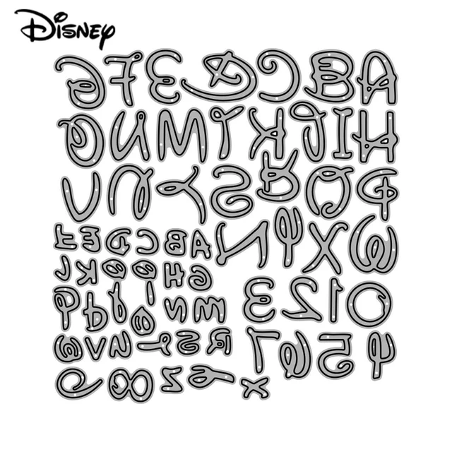 Disney alphabet and numbers metal cutting dies diy scrapbooking accessories cut dies for greeting cards album diary crafts decor