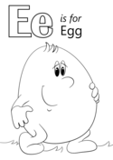 Letter e is for ear coloring page free printable coloring pages