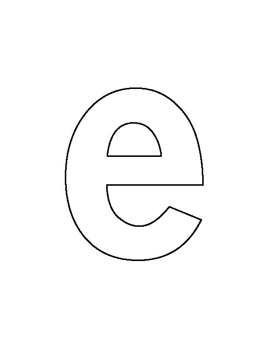 Printable lowercase letter e template alphabet letters to print letter a crafts lower case letters