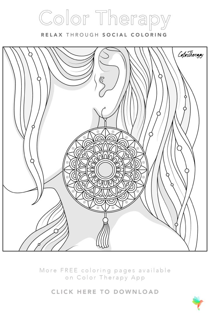 Color therapy gift of the day free coloring template monster coloring pages coloring book art coloring books