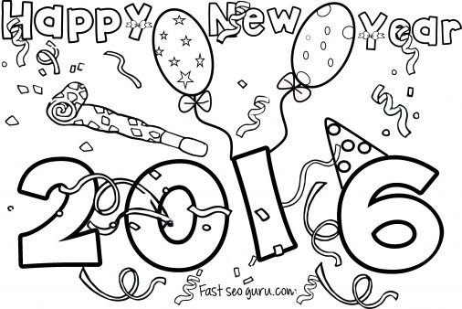 Celebrate the new year with printable coloring pages for kids