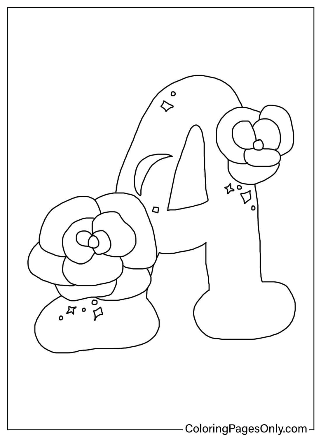 Free letter a coloring page