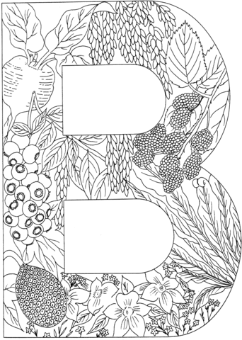 Desenho de letra b para colorir desenhos para colorir e imprimir gratis