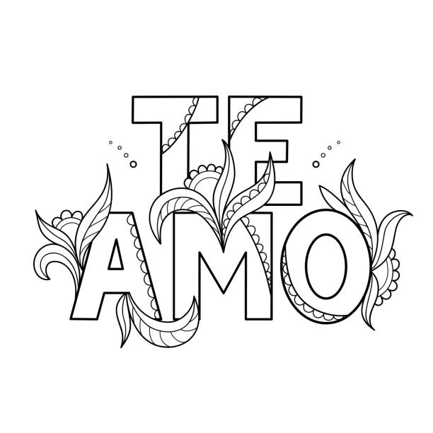 Background of te amo stock illustrations royalty