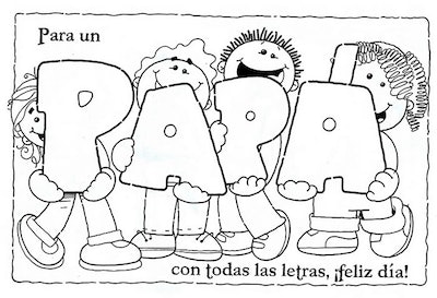 Free fathers day coloring pages in spanish you can print at home