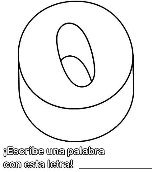 Colorear dibujo de letra o dibujos infantiles gratis