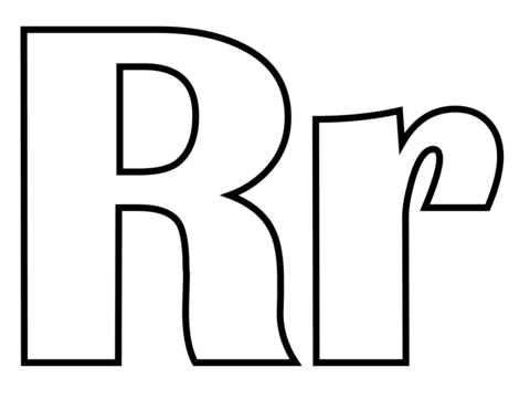 Classic letter r coloring page free printable coloring pages