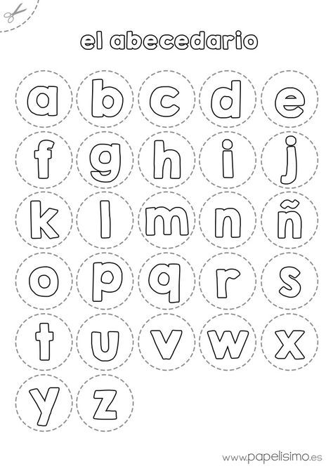 Abecedario para colorear y recortar httppapelisimoabecedario