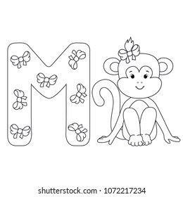 Imãgenes fotos de stock objetos en d y vectores sobre letter m coloring page