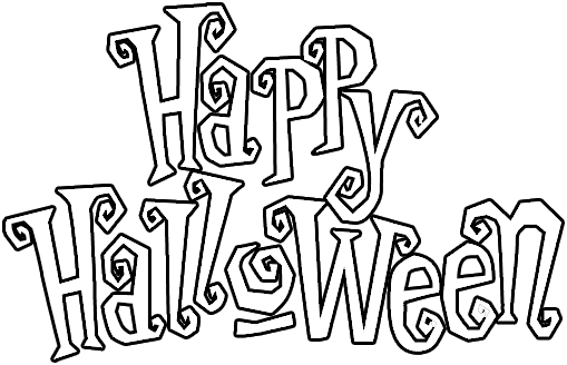 Halloween letras para colorir ou imprimir