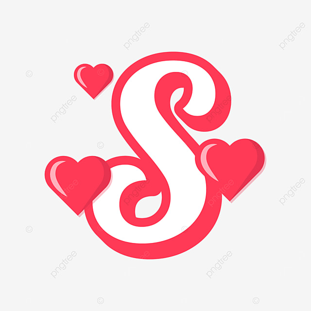 Valentines day lettering vector design images letter s with red heart valentine day letter drawing heart drawing valentine drawing png image for free download