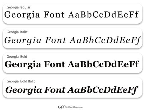 Georgia font family history