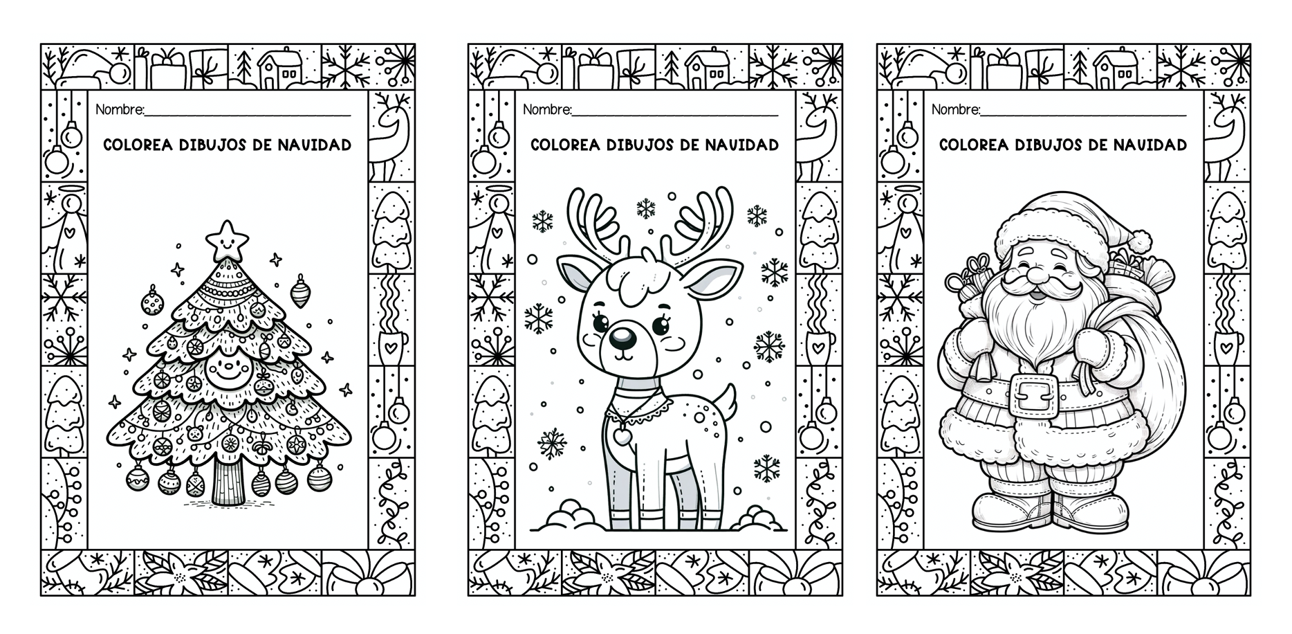 Bonitos dibujos para colorear en navidad con los mãs pequ vol pecial