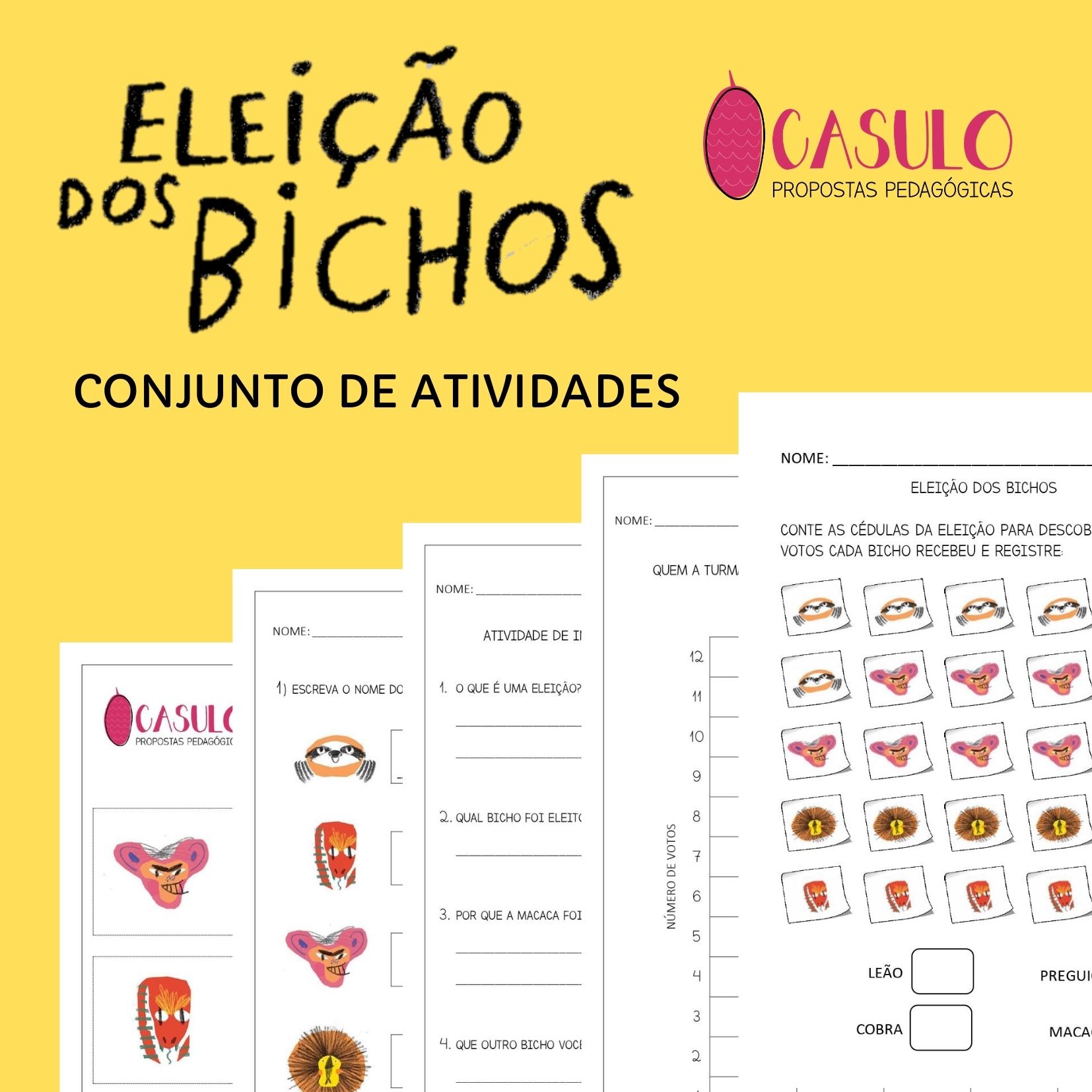 Eleiãão dos bichos conjunto de atividades