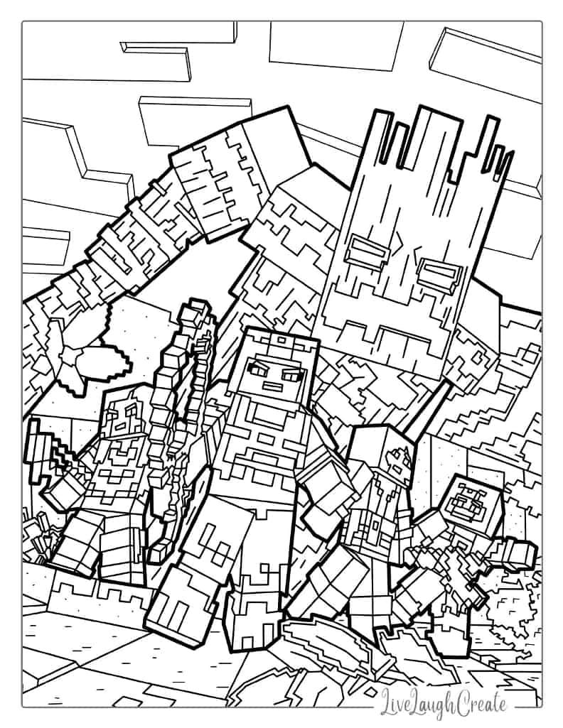 Minecraft coloring pages free pdf printables minecraft coloring pages coloring pages coloring pages for boys