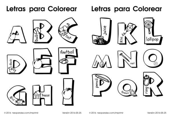 Letras para colorear letras letras para imprimir aprender las letras