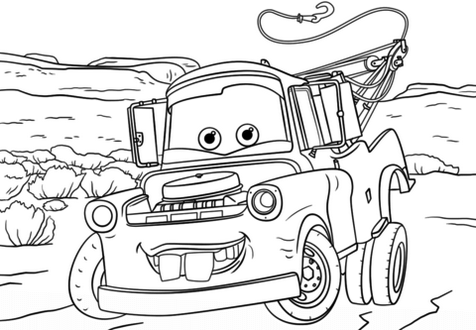 Mater coloring page printable disney coloring pages coloring pages inspirational coloring pages