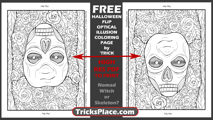 Free high r pdf page to print and color awome halloween optical illusion coloring coloring coloriâ free coloring pag coloring pag coloring books