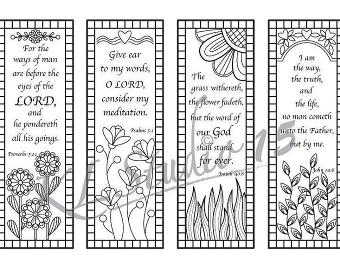 Coloring bookmarks with motivational quotes bookmark templates inspirational messages love the life digital download