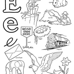 Letter e coloring pages printable for free download em fonãtica atividades de alfabetizaãão educaãão infantil