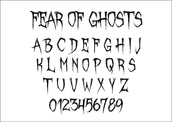 Fear of ghosts horror alphabet svg horror svg alphabet horror font svg alphabet svg instant download horror font clipart font cricut