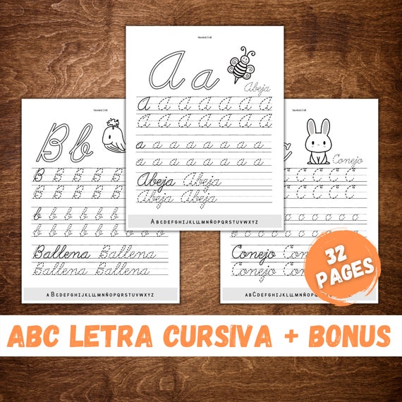 Cursive handwriting spanish worksheets for kidsbonustracing sheetsgeometric shapescute coloring pagesprintable alphabet a