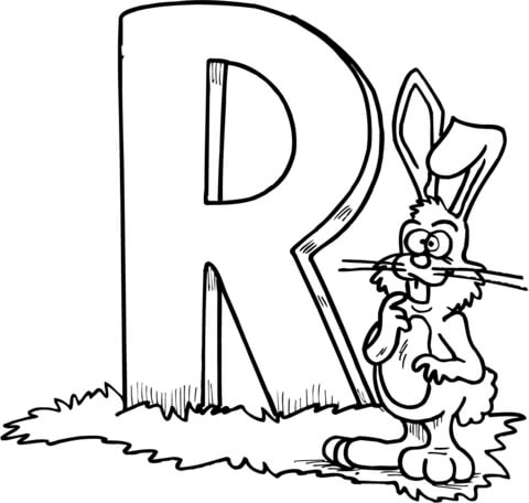 Dibujo de letra r de rabbit para colorear dibujos para colorear imprimir gratis