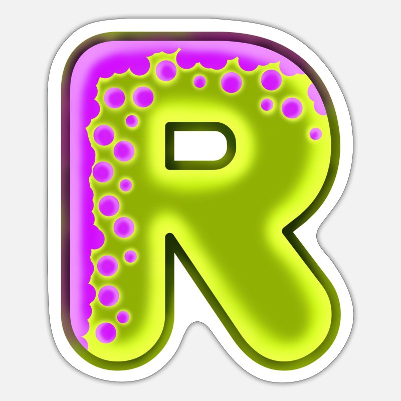 Letter r sticker