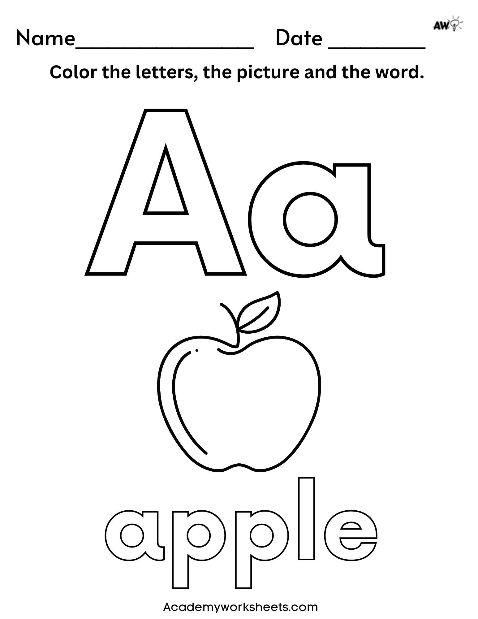 The best coloring the alphabet printable worksheets from a to z