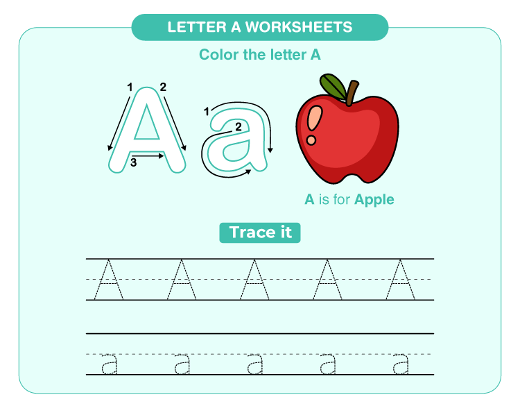 Letter a worksheets download free printables