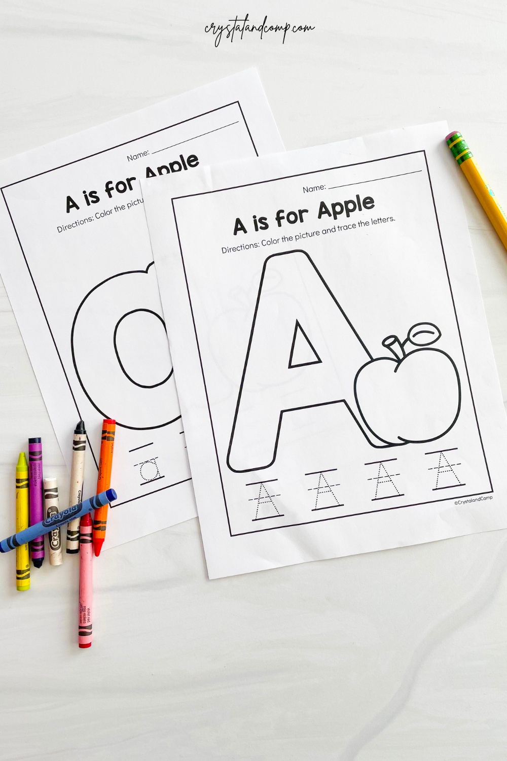 A is for apple printables