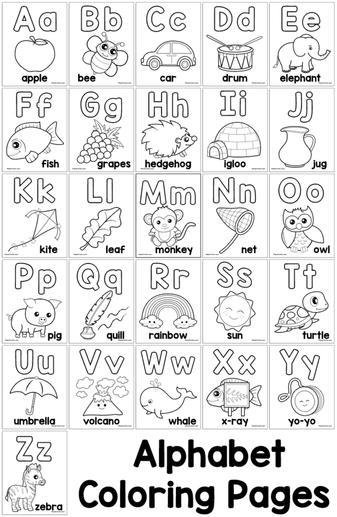 Alphabet coloring pages