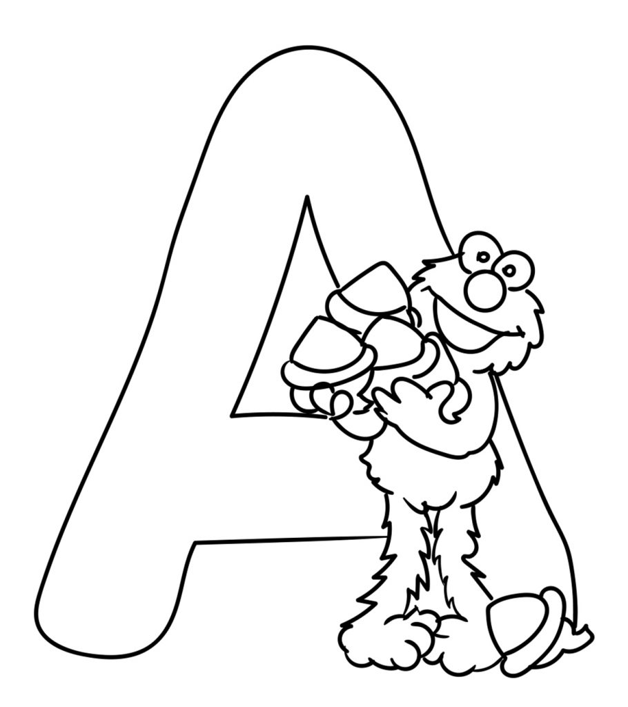 Letter a coloring pages