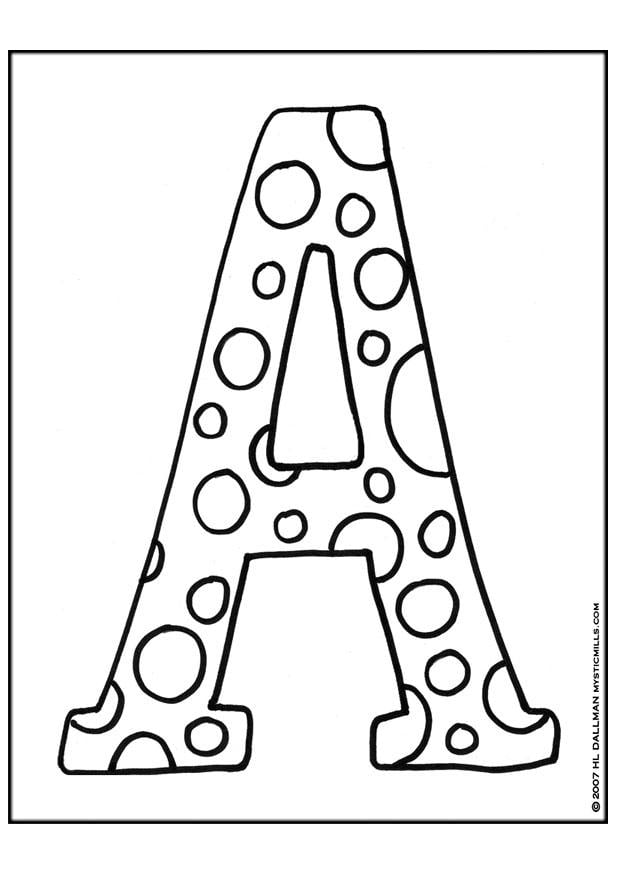 Coloring page letter a