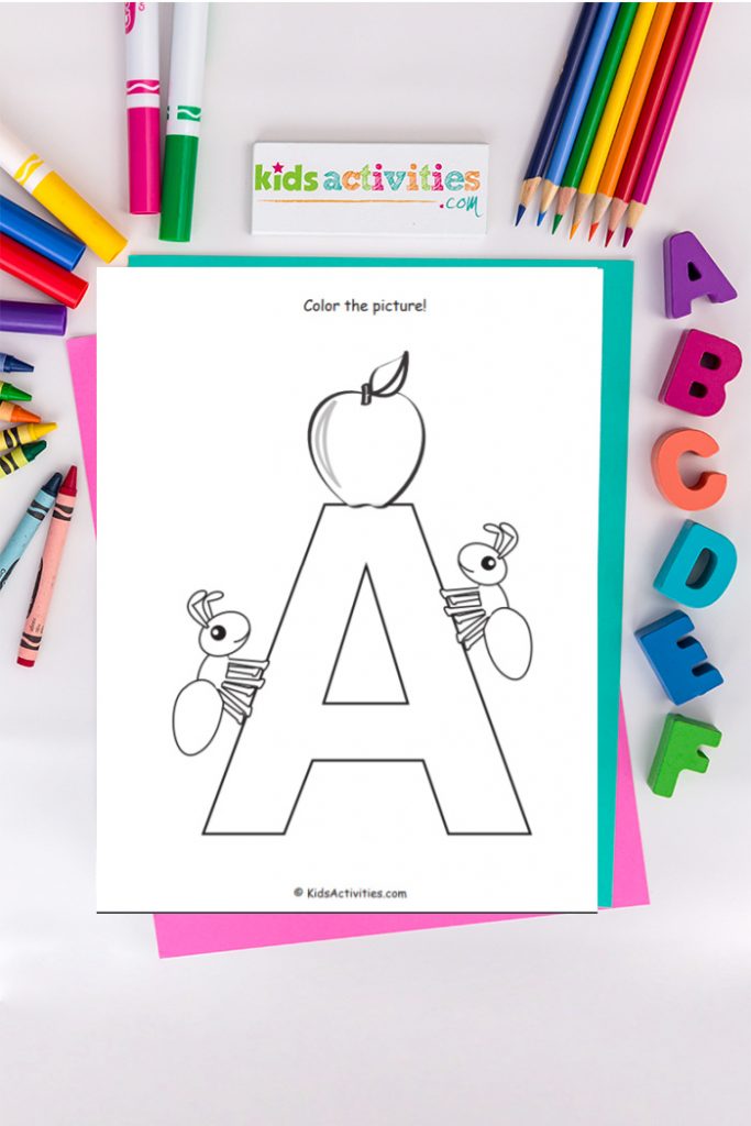 Letter a coloring page free alphabet coloring pages kids activities blog