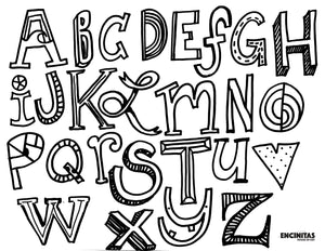 Alphabet coloring page â encinitas house of art