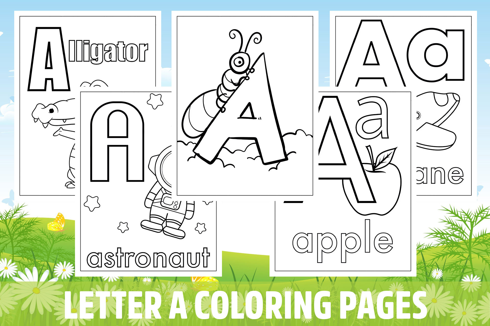 Letter a coloring pages for kids girls boys teens birthday school activity made by teachers