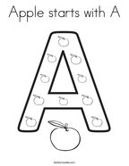 Letter a coloring pages