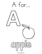 Letter a coloring pages