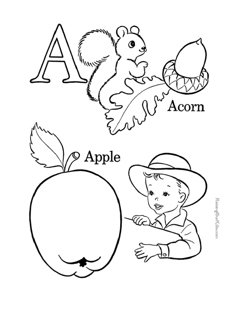 Alphabet coloring pages