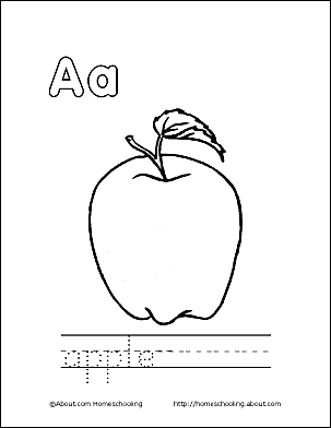 Letter a coloring book