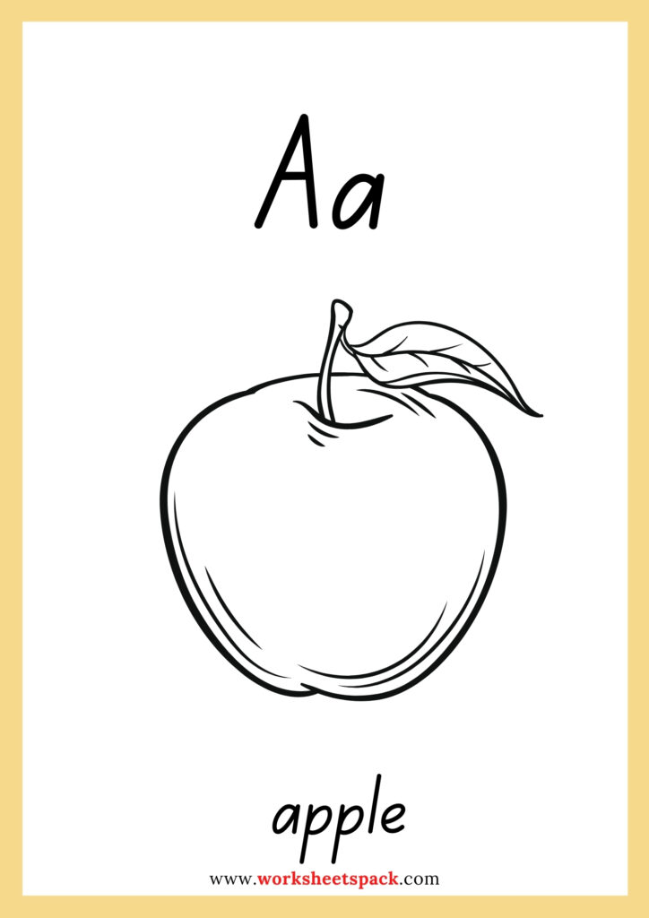 Alphabet food coloring pages