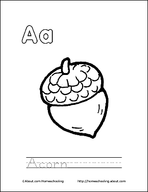 Letter a coloring book