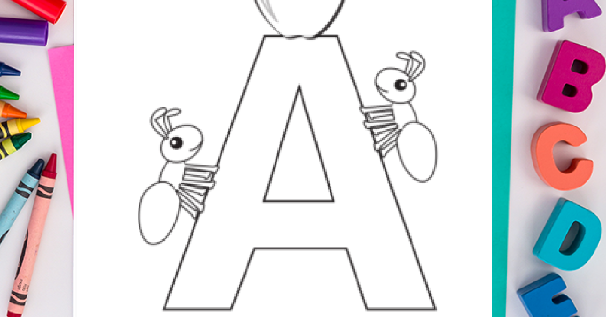 Letter a coloring page free alphabet coloring pages kids activities blog